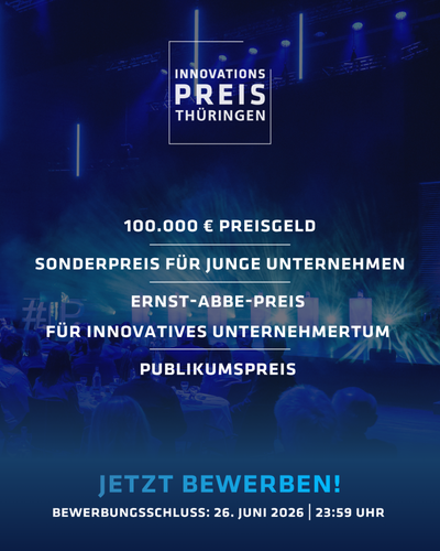 Titelbild zum News-Artikel: Innovationspreis Thüringen 2026